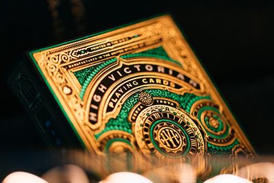 High Victorian Playing Cards - green